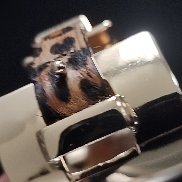 ZARA Gold and Brown Leopard Print Women's Bracelet - Picture 12 of 14